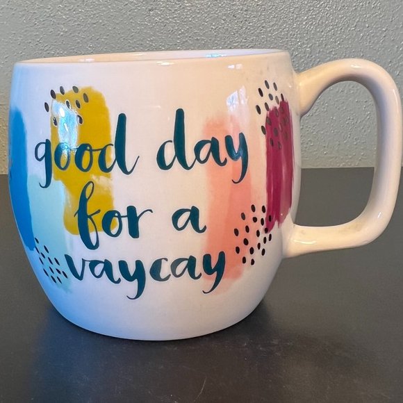 Opalhouse GOOD DAY FOR A VACAY Stoneware Mug ~ Vacation Dreaming - Picture 3 of 6